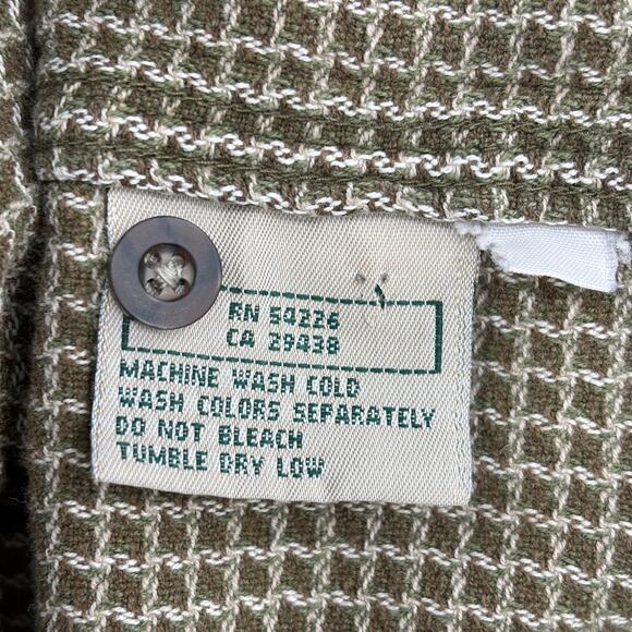 Royal Robbins Shirt Size XXL Olive Green Textured Button Down Cotton Long Sleeve - Picture 11 of 11